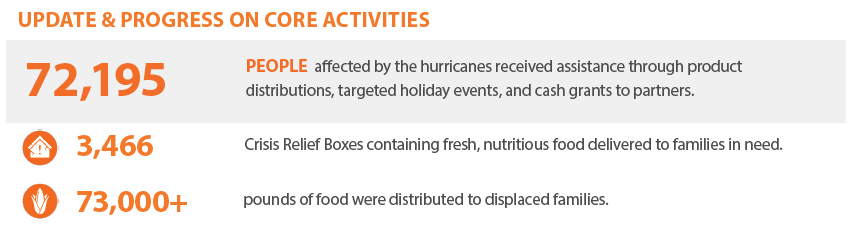graphical image of progress on core activities